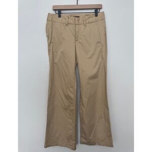 NWT Genetic Denim The Burke Tan Cotton Chino Trousers Wide Leg Work Chic Size 28